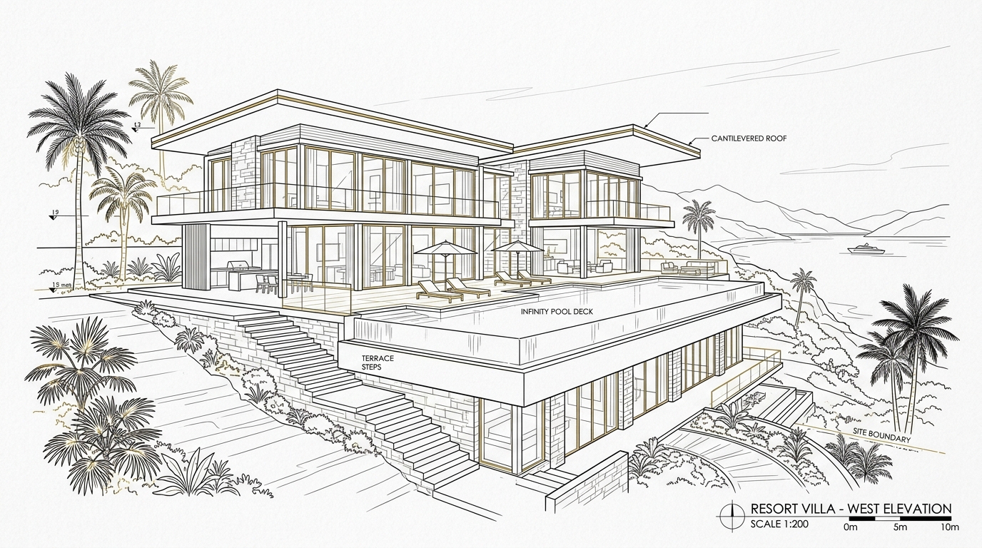 Resort Luxury Villa Elevation