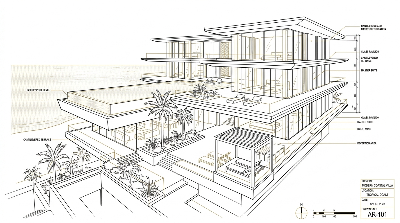 Coastal Resort Pavilion Estate